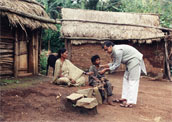 Dr. Sudarshan in a tribal village