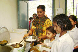 Meals being served