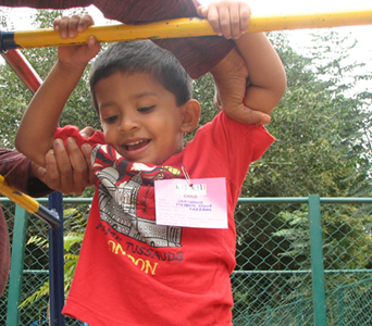 Children at the special play areas