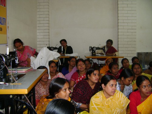 A tailoring training session under auspices of CDS. 