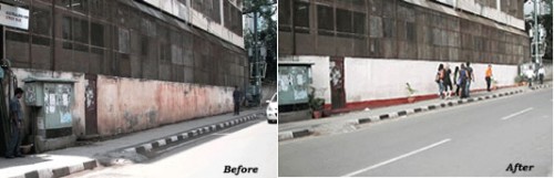 The transformation on the paan-stained wall