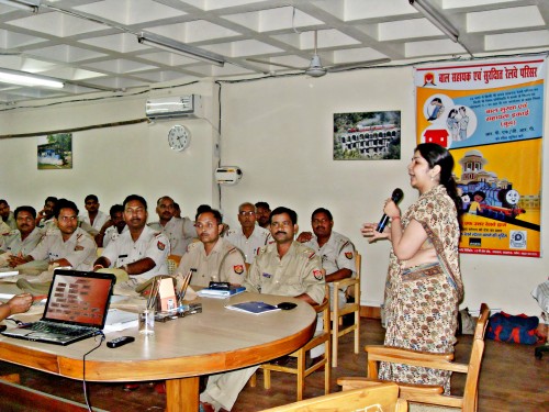 Owning to Shachi Singh's efforts to sensitise the Government Railway Police (GRP), today they have created a child-friendly booth for lost children across the 72 districts of Uttar Pradesh and GRP officials have also been given additional responsibility as Child Welfare Officers. (Credit: Tarannum\WFS)