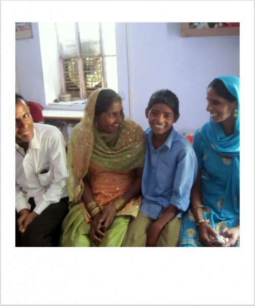 Vishal with his parents and aunt