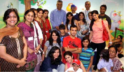Uday Foundation members with Rajdeep Sardesai