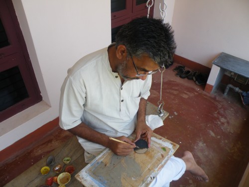 The Artist with his work