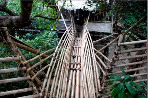 A Bamboo Stilt House in Mawlynnong
