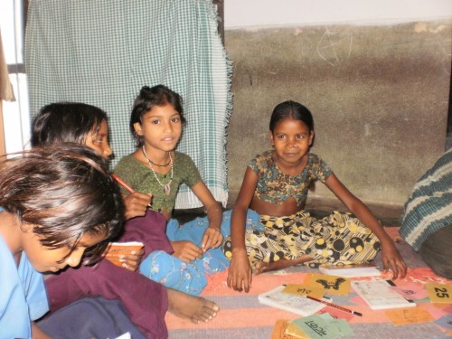 Tribal children at the residential camp