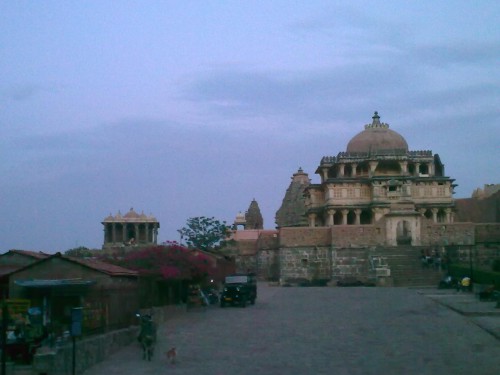The temples inside the fort