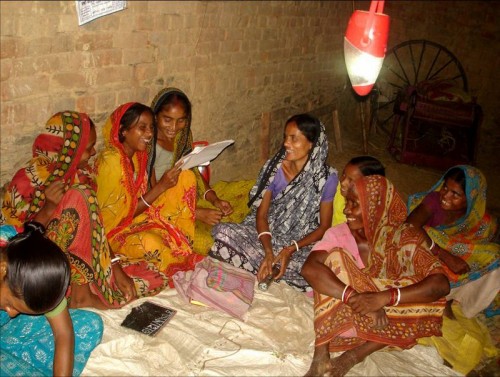 Classes being conducted at a Functional Literacy Centre in Purulia. There are 2,413 women learning the basics of reading, writing and arithmetic in 108 such centres across the district. (Credit: Pradan)