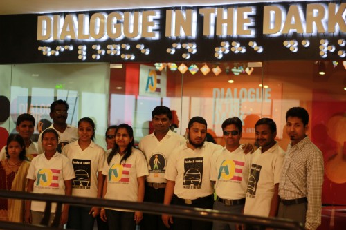 Visually impaired guides employed at the Dialogue in the Dark centre