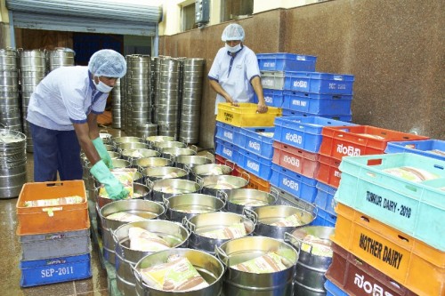 Curd is provided with Akshaya Patra meal