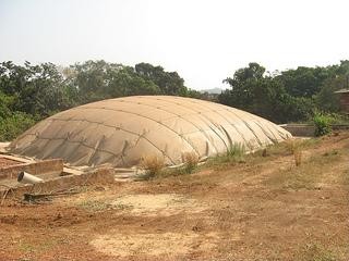 Methane gas generated from the biogas plant at Oddoor farms near Mangalore