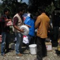 JayPrakash Panwar, a life member of Indian Red Cross Society distributing relief material to the families of Gyansu