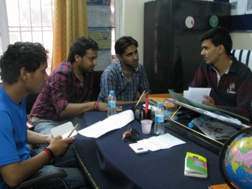 Yashtwant Panwar, Jayprakash Panwar, Ashish Uniyal and Madhav Prasad Joshi in their office 