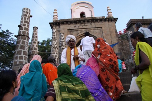 Taking the blessings of a local saint.