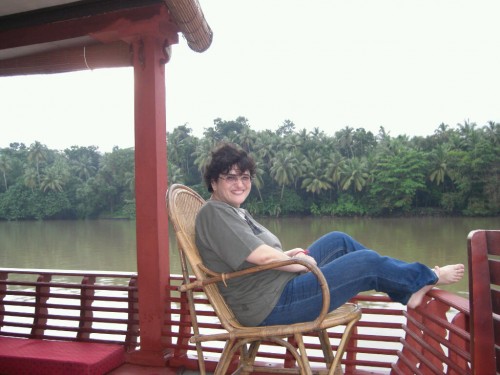 Divatia on one of her travels, to Kerala.