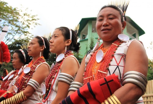 Women at the Hornbill Festival 