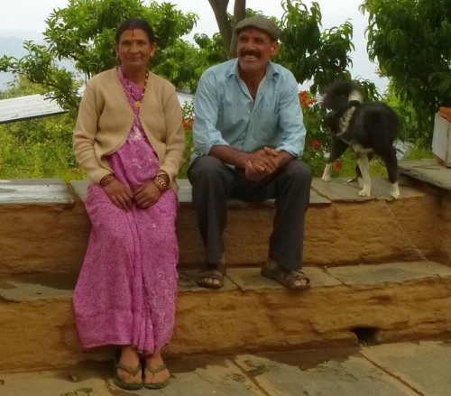 Sudha and Bhuvan Gunavante at their home in Guna, Almora district, Uttarakhand. They have installed rainwater harvesting tanks in their house and farm- a move that has revolutionized their life and livelihood