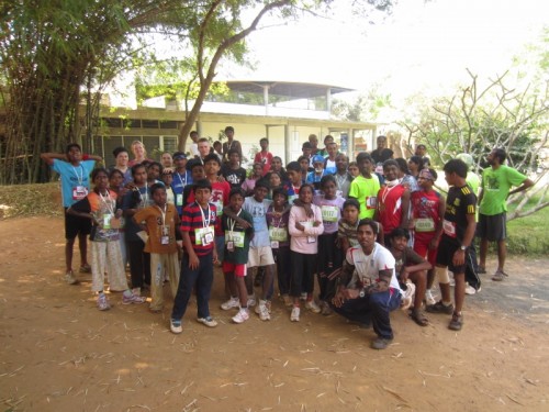 The students of Ananya participated at the Auroville marathon