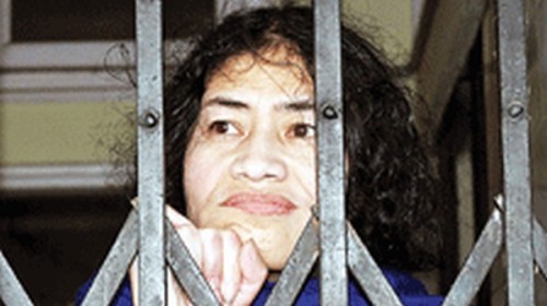 Sharmila has faced frequent arrests for 'attempted suicide' and continues to fight that legal battle