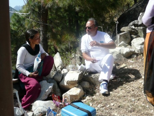 Kiran Patel of Better Life Foundation interacting with ASHA worker at Muri, Uttarakhand