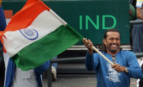 Leander with the tricolour 