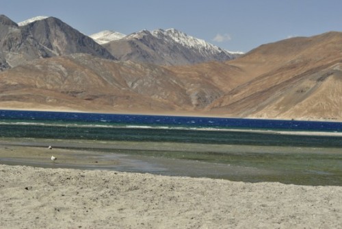 Pangong Lake, fifteen minutes and one and a half kilometres away from the spot of the previous picture.