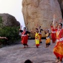 Dancers performing to the Shanti Mantra