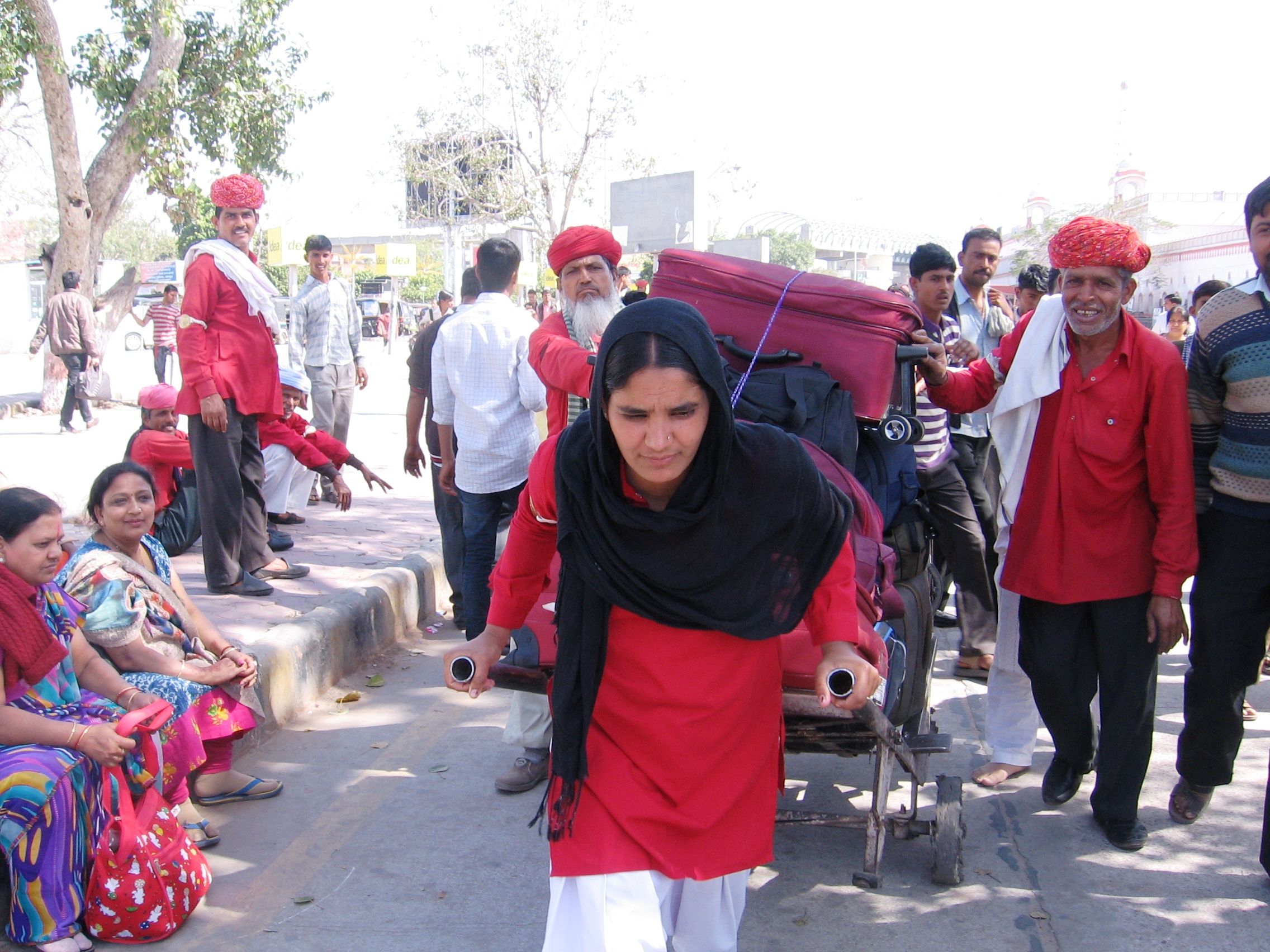 Manju, to be felicitated as a first lady by the President of India, is the first female porter at the Jaipur Railway Station in Rajasthan's state capital. (Credit: Abha SharmaWFS)