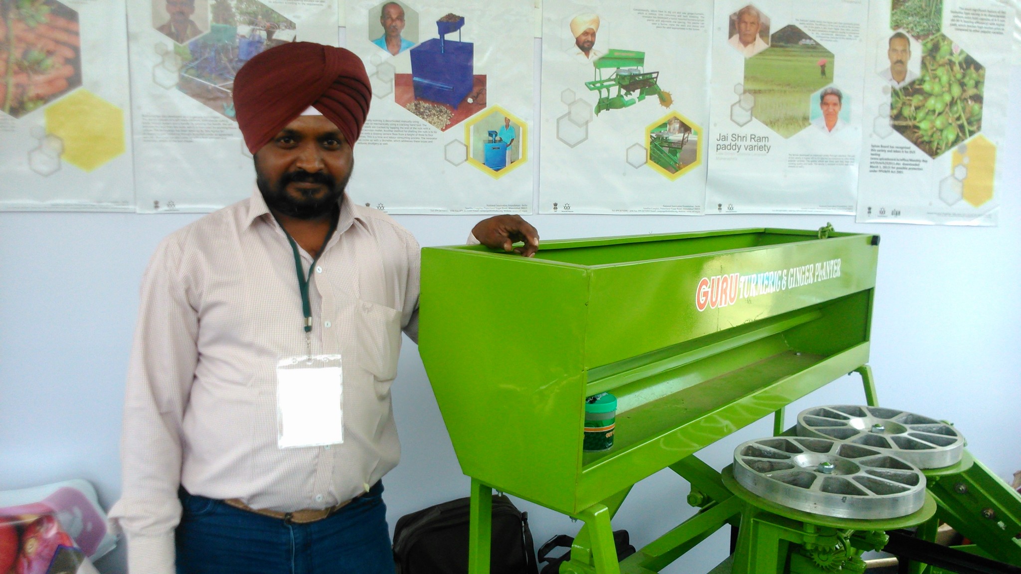 Indrajeet Singh with his innovation.