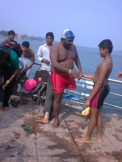 Srinivas Naidu, disabled swimmer