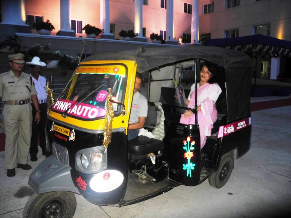 The auto drivers who are part of the Pink Auto service have gone through a thorough psychological analysis test and special training to enable them to interface better with the women passengers. (Credit: Rakhi Ghosh\WFS)