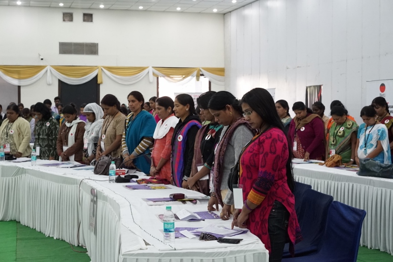 Eighty grassroots women activists from across India brought to life a Women’s Parliament in Delhi. (Credit: Taru Bahl\WFS)