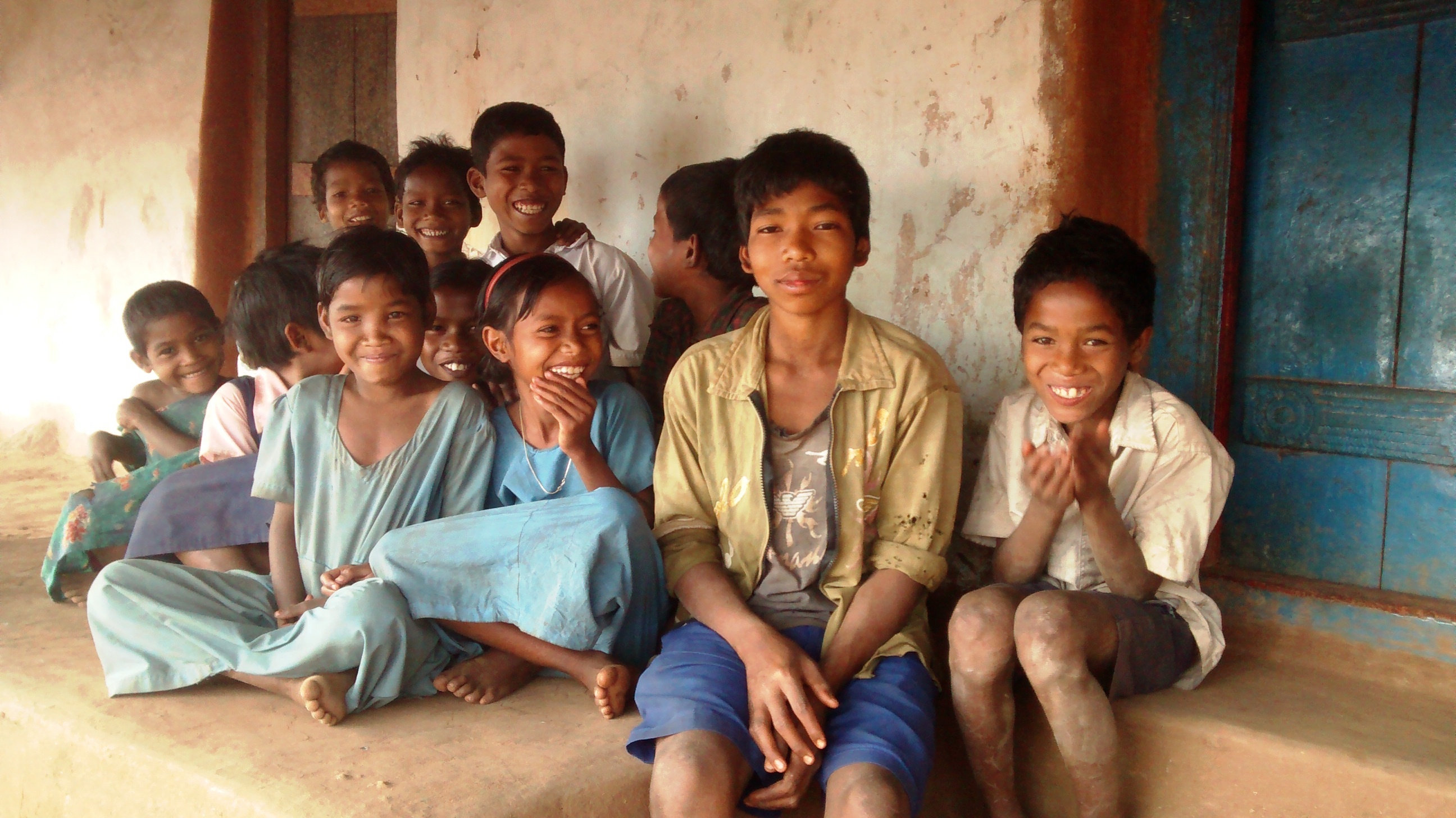 Kids are very fond of this new teacher in the village too.
