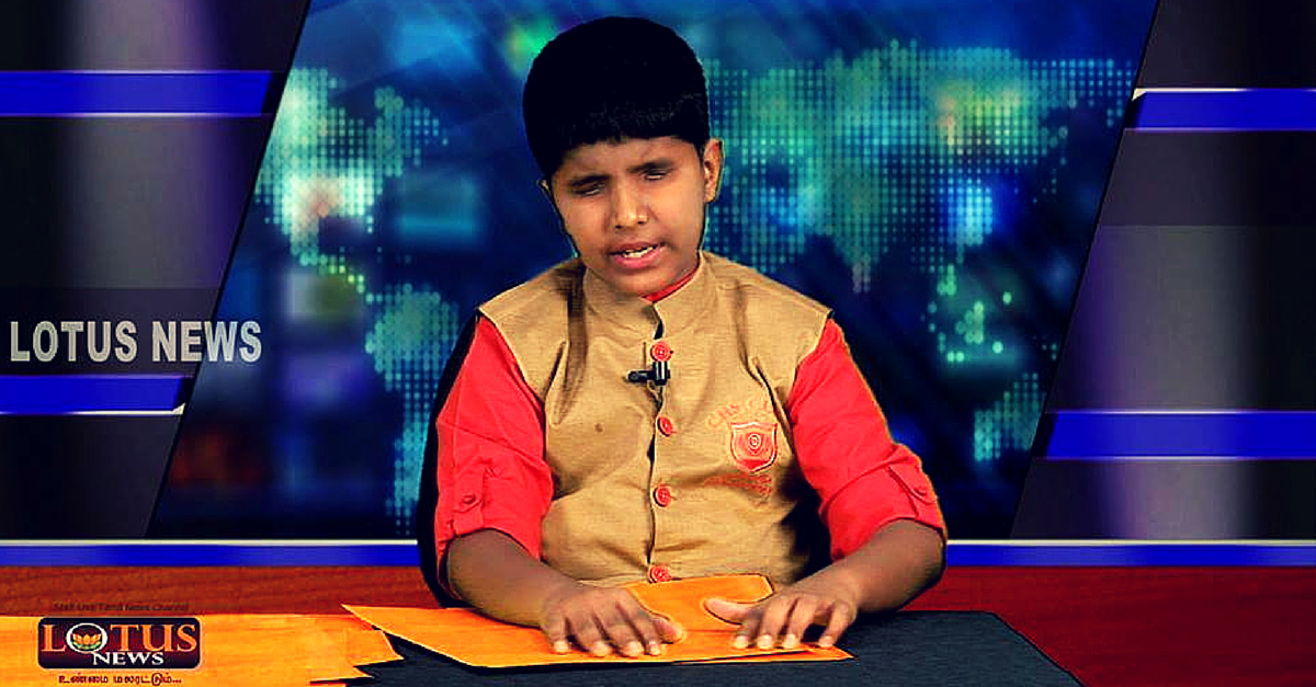 11-year-old Becomes World’s First Visually Impaired News Anchor