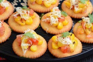 Salted Crackers with Toppings