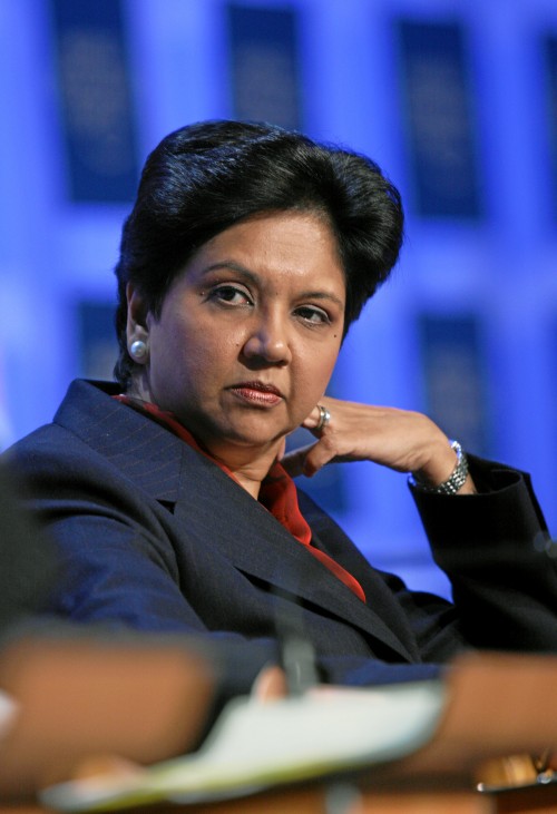 DAVOS/SWITZERLAND, 25JAN08 - Indra K. Nooyi, Chairman and Chief Executive Officer, PepsiCo, USA; Co-Chair of the World Economic Forum Annual Meeting 2008, captured during the session 'Corporate Global Citizenship in the 21st Century' at the Annual Meeting 2008 of the World Economic Forum in Davos, Switzerland, January 25, 2008. Copyright by World Economic Forum    swiss-image.ch/Photo by Andy Mettler +++No resale, no archive+++