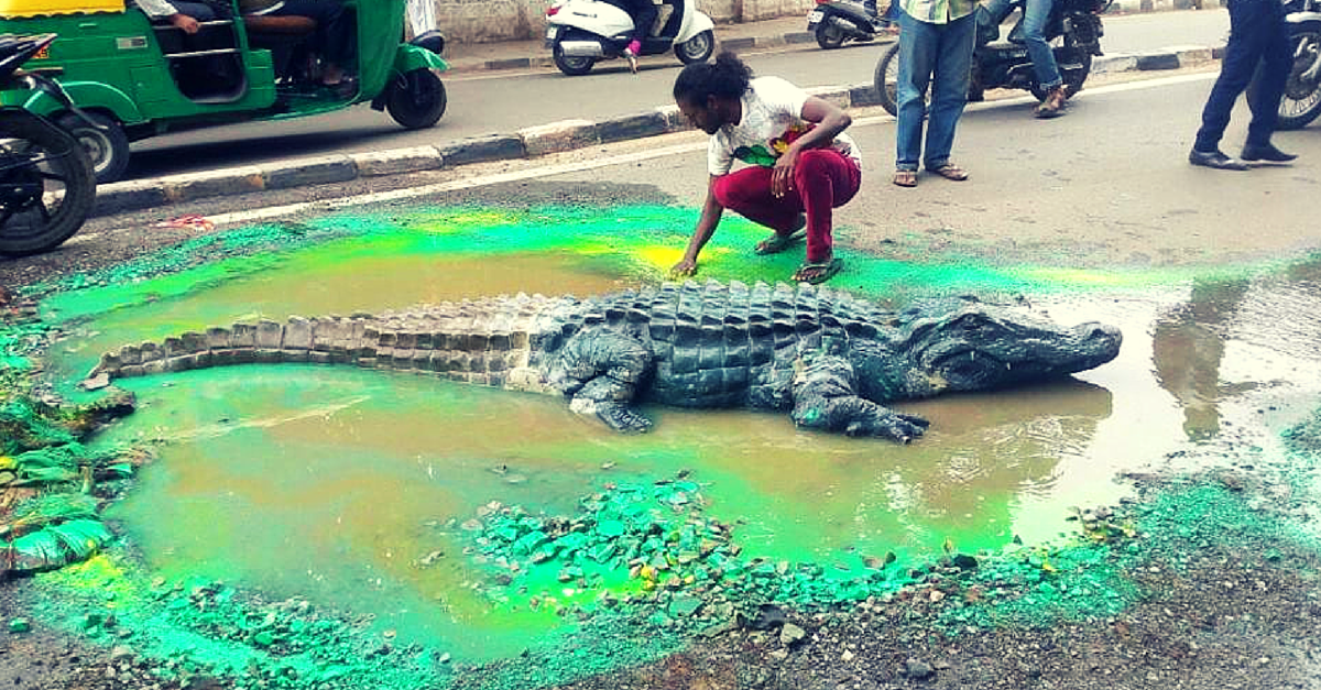 Photo Feature: The Artist who left a Crocodile on the Road