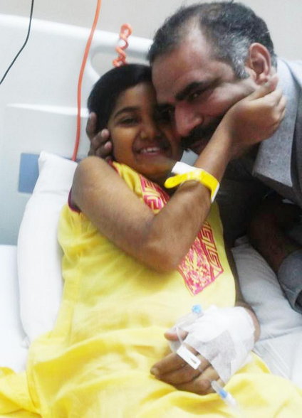 Abeeha, with her father Mr. Hamid Imran