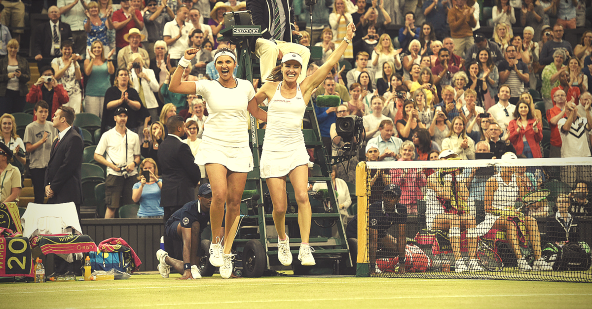 Sania Mirza & Martina Hingis Wimbledon 2015