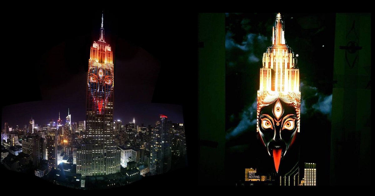 Kali, Goddess of Darkness, Lights up Empire State Building