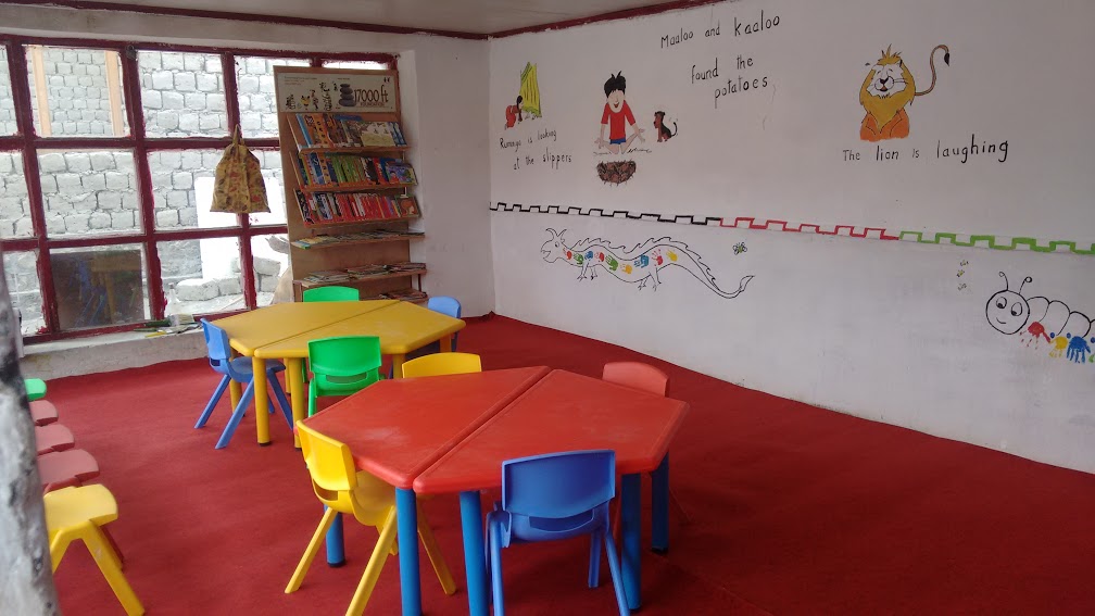 Primary School Maan, near the famous Pangong Tso Lake, recently got a makeover. The only classroom in the school was freshly painted and provided with colourful furniture. altitude - 14126. no. of children - 13