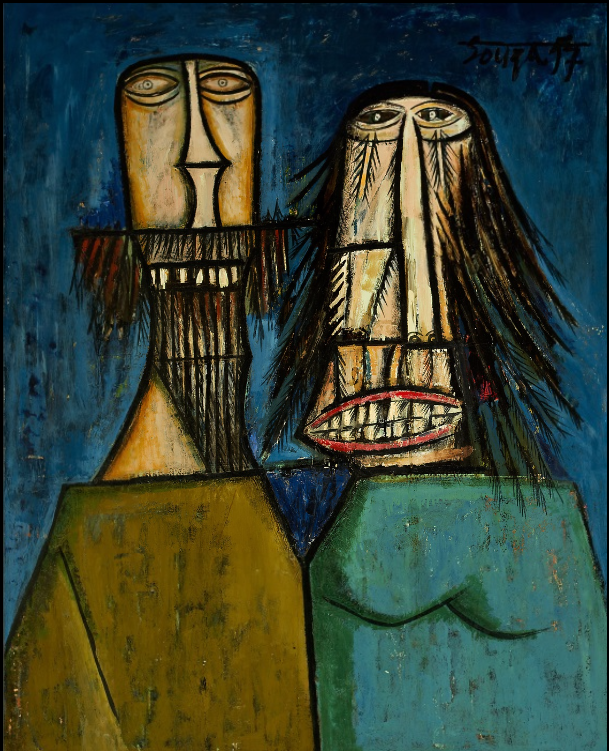 Man and Woman Laughing.