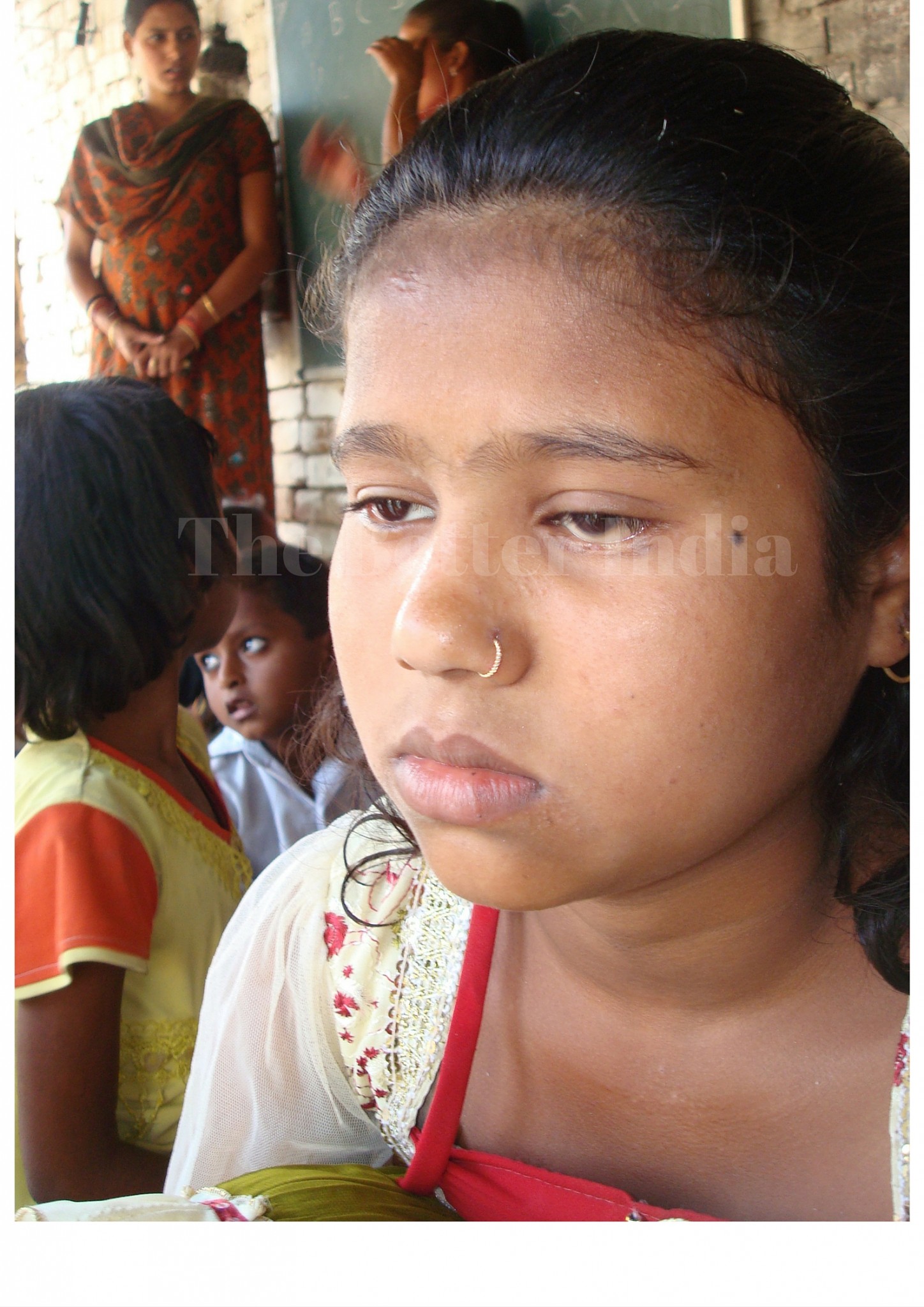 Eight-year-old Nita after her eye operation, that happened thanks to Gudiya's school. (Credit: Anjali Singh\WFS)