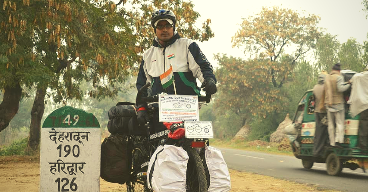 The Reason Why This 28-Year-Old Is Cycling across India Should Inspire Every Indian