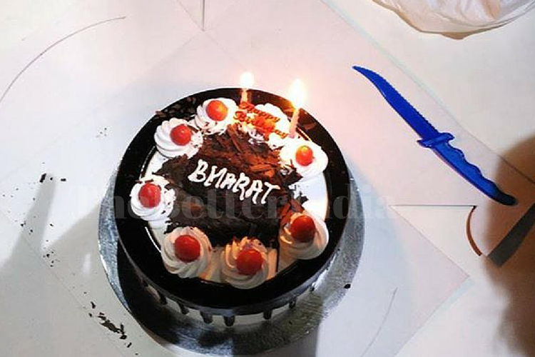 Every cake has Happy Birthday Bharat written on it 