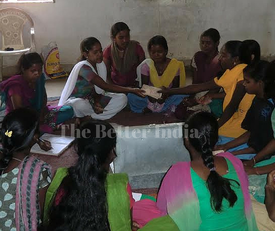Members of a Kishori Mandal have to contribute Rs 10 each week and can borrow from the corpus at five per cent interest. Usually, girls take money to finance their education or pay for repairs at home. (Credit: Ajitha Menon\WFS)