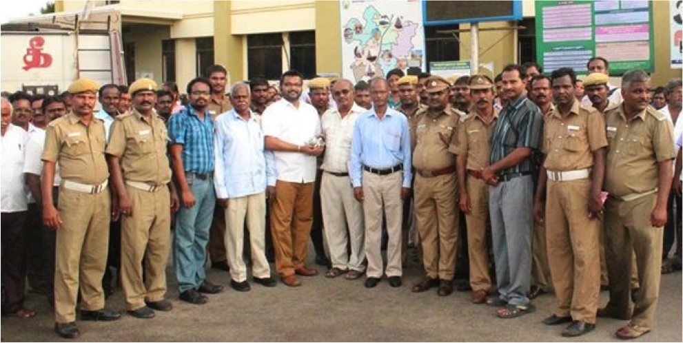 Hari, with a government team on disaster management