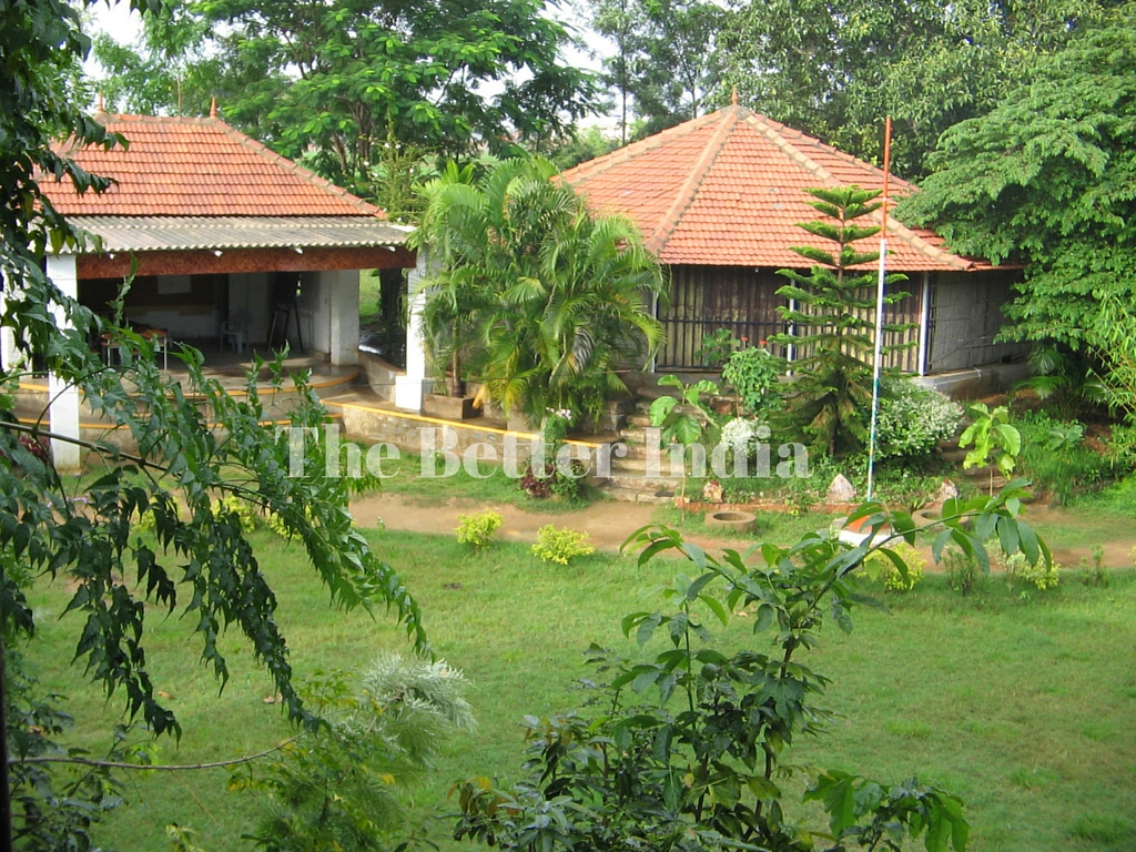 Anjana's school is made using eco friendly material.