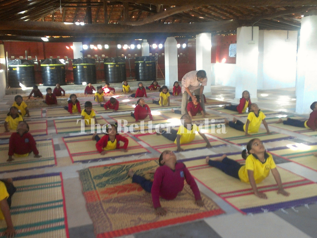 Students are also taught yoga regularly.